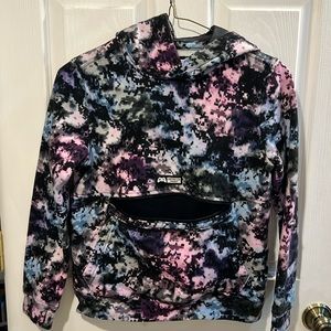 Abercrombie Kids hoodie, blue, black & purple w/controller pocket for the gamers
